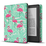 TNP Case for Kindle 10th Generation - Slim & Light Smart Cover Case with Auto Sleep & Wake for Amazon Kindle E-reader 6" Display, 10th Generation 2019 Release (Flamingo)