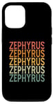 Coque pour iPhone 15 Retro Sur Mesure Prénom Nom Zephyrus