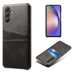 tectTech Samsung Galaxy A35 Snyggt skal med 2 kortfack, Svart