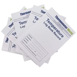 Pack of 5 X Temperature Log Books 6 Months Records - Monitor Fridge Freezer Log Book Temperature Food Safety and Hygiene