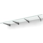 designtak entrétak easy collection flat console stainless - frosted glass