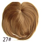 Silky Clip-on Hair Topper Extension Short Straight