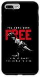 iPhone 7 Plus/8 Plus You Were Born Free Life is Short The World is Wide With Crow Case