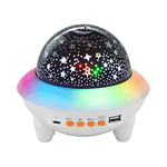 GRIFEMA Projecteur Ciel Etoile Bluetooth - Veilleuse Enfant LED Rotatif, Projecteur Galaxie avec Plusieurs Modes D'éclairage, Veilleuse Etoile Projection pour Enfant, Bebe, Adulte, Noël, Fête