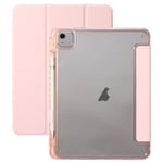 EIDERWOOD iPad Air 13" (2025 / 2024) Tri-fold Konst Läder Fodral med Apple Pencil Hållare - Rosa