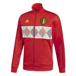 Adidas Men's Belgium Track Jacket Top Red Football World Cup 18-19 Hazard Retro