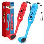 OIVO Golf Club Compatible with Nintendo Switch Jon-Cons, Switch Game Accessories Compatible with Switch Mario Golf: Super Rush, Switch Golf Club Hand Grip with Hand Strap for Joy Cons, 2 Packs