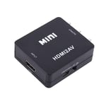 HDMI to RCA Signal Converter, USB 720p/1080p Portable Composite Video Audio AV CVBS Adapter Converter Suitable for HD Camera, HD DVD, Displayer, Earphone, Projection(Black)