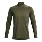 Under Armour Coldgear Fitted Crew Haut Manches Longues Hommes - Vert Olive