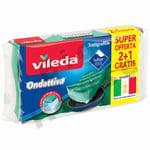 Éponge Casseroles Piece Ondattiva Vileda 2+1 Ne Pas Raye Vaisselle Lunettes