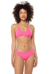 Hurley Solid Revo Cheeky Hipster Bikini Bottoms, Rose (Pink Guava), S Femme