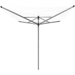 Brabantia Lift-O-Matic Rotary Clothes Outdoor Airer Washing Line, with Soil Spear and Cover, 60m