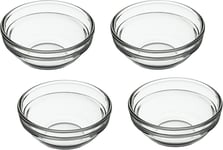 Kitchen Craft Pinch Bowls Sauce Pots 55ml Fingertip -set fo 4 Transparent Glass