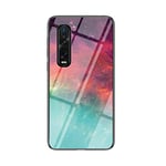 BeyondTop Multicolor Case for Oppo Find X2 Pro Case Gradient Clear Tempered Glass Cover Case Compatible with Oppo Find X2 Pro (Colour Starry)