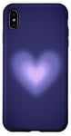 Coque pour iPhone XS Max Adorable Aura en forme de cœur violet pastel sur violet foncé