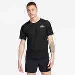 Nike Løpetrøye Dri-FIT Trail Solar Chase - Sort/Hvit T-skjorter male