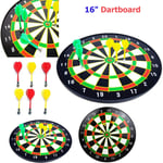 Ranjha's® 16" Official Size Magnetic Dartboard w/ 6 Darts Included Safety Tip Dart for Kids and Professional Dart Board Set