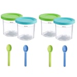 1X(4Pcs Ice Cream Pints Cups for NINJA- CREAMI NC299AMZ/NC300S Series Ice Cream