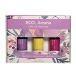 ECO. Aroma Calm & Destress Aroma Trio - Lavender, Geranium, Lemongrass (3x10 ml)