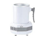 New Smart Beverage Cooler Cup Fast Cooler Electric Cooling Mug Mini Desktop Refrigerator for Cola Wine (White)