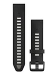 Garmin Armband 20mm Quickfit Silikon Svart/Grå 010-13391-00