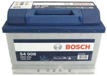 Bosch SLI S4 008 74Ah - Bilbatteri / Startbatteri - Volvo - VW - Renault - Toyota - Audi - Skoda - Saab - Peugeot
