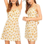 Summer New Women's Fashion Floral Daisy Yellow M