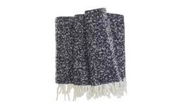 Faux Textured Mohair Throw Fringe, It Looks As Good As It Feels Navy - 125x150cm