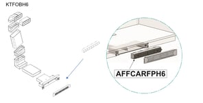 Airforce Long Life Installation Kit For Aspira Centrale G5 On-Board Downdraft Hob For  6cm-9cm Plinth Height