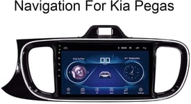 LQTY Android 8.1 Navigation Car System 9 Pouces autoradio à écran Tactile pour Kia Pegas 2018 à 2019 est Compatible Bluetooth/DVD/WiFi/Multimédia/Commande au Volant,4G + WiFi, 1 +.