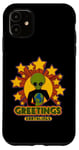 Coque pour iPhone 11 Salutations Terriens | Dieu extraterrestre rétro | Ancien