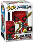 Figurine Funko Pop - Avengers : Endgame [Marvel] N°574 - Iron Spider Avec Nano Gant - Glow In The Dark (68895)