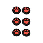 OSTENT 6 x Colorful Analog Joystick Button Protector Compatible for Sony PS4 Controller - Color Red