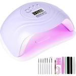 UV LED-lampa för naglar, 168W Nageltork Gel Nagellack, Bärbar USB laddning
