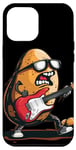 Coque pour iPhone 15 Pro Max Lunettes de soleil pomme de terre avec guitare électrique rock'n roll