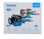 mBot STEM Blue V1.1, Utbildnings Robot Kit för barn, IR 2,4GHz, aluminium, blå