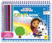 Lisciani - GABBY ET LA MAISON MAGIQUE - Carnet de Dessins & Coloriages PURR-IFIC Pour Enfants dès 3 Ans - Coloriages & Dessins 30 Pages à Personaliser - Avec Stickers & 6 Feutres - Gabby's Dollhouse