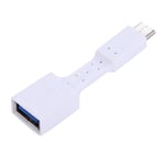 USB-C (Gen2) OTG adapter - USB-C han / USB-A 3.0 hun - Hvid