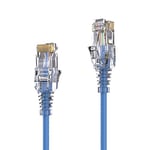 PureLink MC1504-005 Câble réseau CAT6 UTP (10/100/1000 Mbit/s), extra-mince avec 2x prise RJ45, câble de raccordement pour commutateur, modem, routeur, panneaux de brassage, panneaux de brassage, Lot de 1, 0,50m, bleu