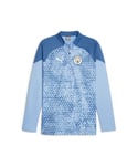 Puma Mens Manchester City Long Sleeve Training Fleece Top - Blue - Size Small
