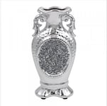 Lesser & Pavey Silver Sparkle Diamante Vase 20cm