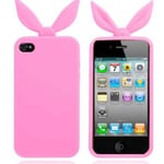 Apple Funny Bunny (ljusrosa) Iphone 4/4s Silikonskal