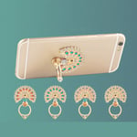 360 Degree Peacock Finger Ring Mobile Phone Smartphone Stand Hol White