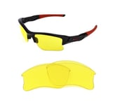 NEW REPLACEMENT NIGHT VISION YELLOW XLJ LENS FOR OAKLEY FLAK JACKET SUNGLASSES