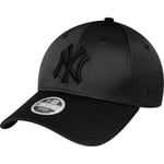 New Era 9FORTY Satin New York Yankees Cap Dame - Svart - str. ONESIZE