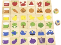 Viga Toys pedagogiskt pussel i trä Sortera matcha färger och former 38 bitar