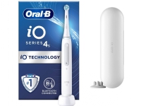 Oral-B iO 4S, Voksen, Vibrerende tannbørste, Daglig stell, Sensitiv / Myk, Super sensitive, Whitening, Hvit, Rund, Batteri