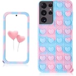 Trendigt roligt för Samsung Galaxy S22 Ultra Case, Silikon Estetisk Tecknad Rolig Söt Cool Kawaii Designer Fun Fidget Cover Fodral för pojkar Flickor Kvinnor Jag
