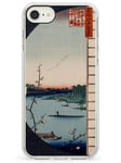Vintage Japanese Illustrations Lake At Sunset Impact Phone Case for iPhone 7, for iPhone 8 | Protective Dual Layer Bumper TPU Silikon Cover Pattern Printed | Real Japan Art Paintings Asian