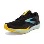 Brooks Homme Ghost 16 Sneaker, Black Forged Iron Blue, 45.5 EU